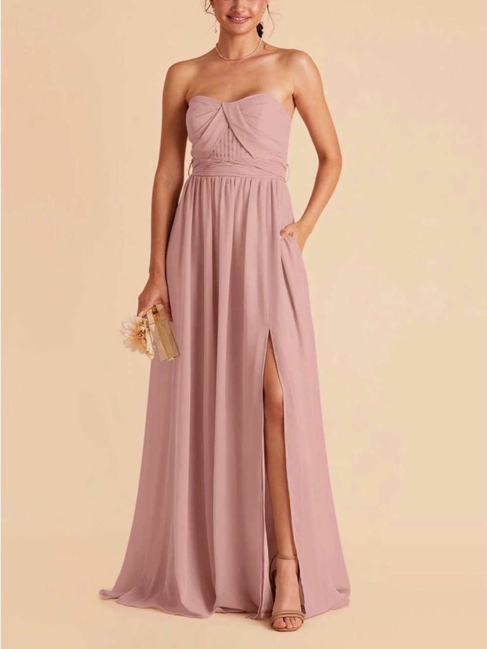 Birdy Grey Grace Convertible Gown in English Rose, Size Small